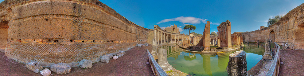 Virtual Tour di Villa Adriana - prima parte - Teatro Marittimo